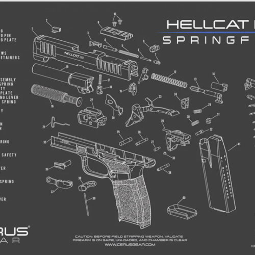 screenshot-2025-09-02-130746__95835.png CERUS GEAR CLEANING MAT SPRINGFIELD HELLCAT PRO SCHEMATIC- CHARCOAL GRAY/CERUS BLUE