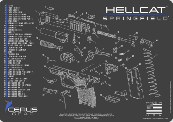 screenshot-2025-09-02-132050__90514.png CERUS GEAR CLEANING MAT SPRINGFIELD HELLCAT SCHEMATIC - CHARCOAL GRAY/CERUS BLUE