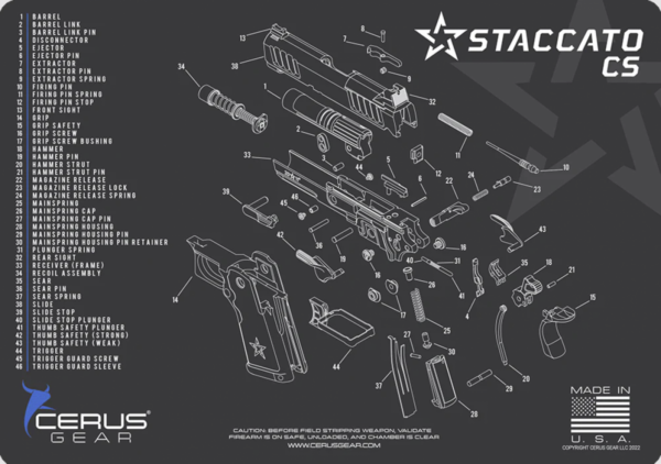 CERUS GEAR CLEANING MATS STACCATO CS SCHEMATIC CHARCOAL GRAY