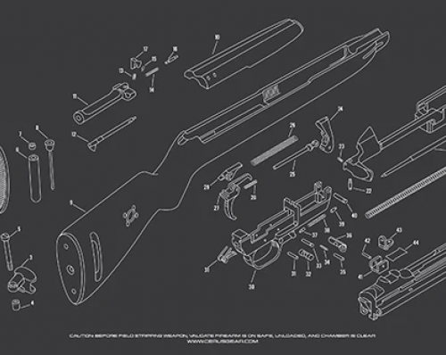 screenshot-2025-09-03-120012__94875.png CERUS GEAR CLEANING MAT M1 CARBINE SCHEMATIC RIFLE; CHARCOAL GRAY /CERUS BLUE