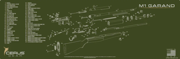 screenshot-2025-09-03-132743__89408.png CERUS GEAR CLEANING MAT M1 GARAND SCHEMATIC RIFLE - OLIVE DRAB GREEN