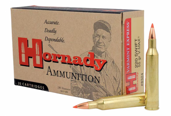 Hornady Varmint Express 220 Swift 55 gr V-Max 20 Bx - 8324