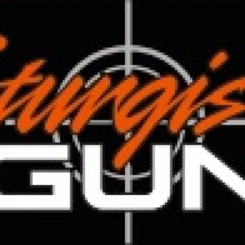 STURGIS GUNS BLACK PVC VELCRO LOGO PATCH 2.5"X1.25"